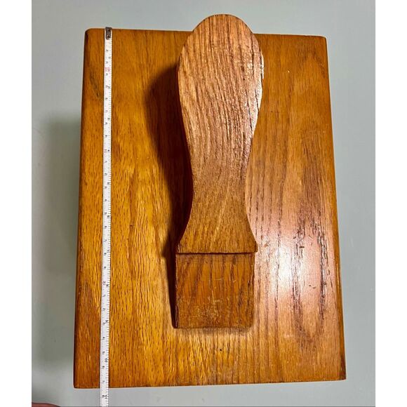 VINTAGE 1950’s ERA GRIFFIN SHINE MASTER SHOE SHINE BOX OAK WOOD - Picture 8 of 13